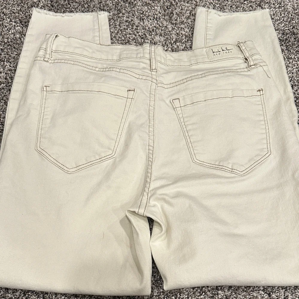 Nicole Miller Women's High Rise Beige Jeans